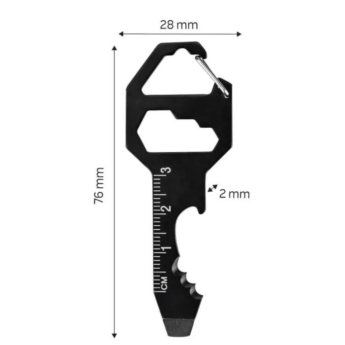 Qubic keychian with multitool